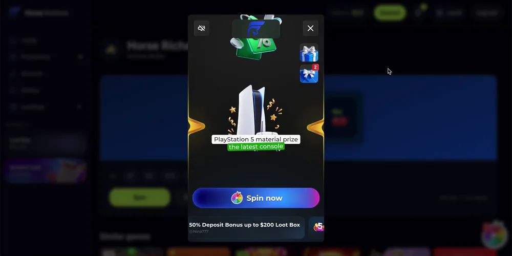 A Loot Box opened from a low-balance notification